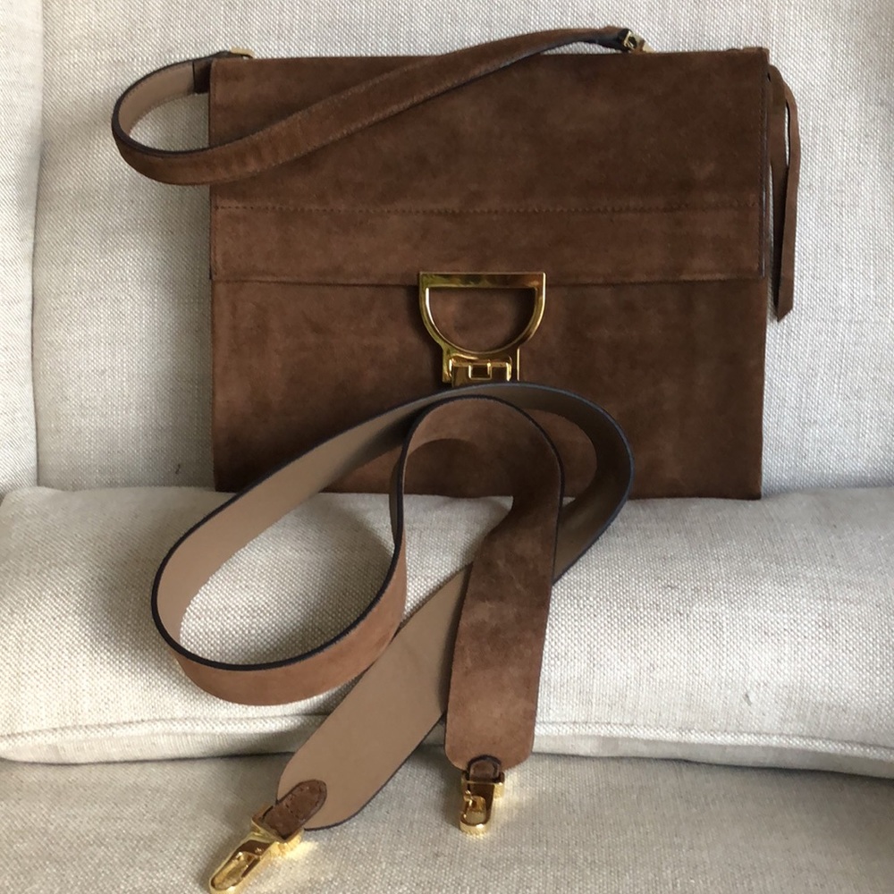 COCCINELLE Arlettis Brown Suede Bag large